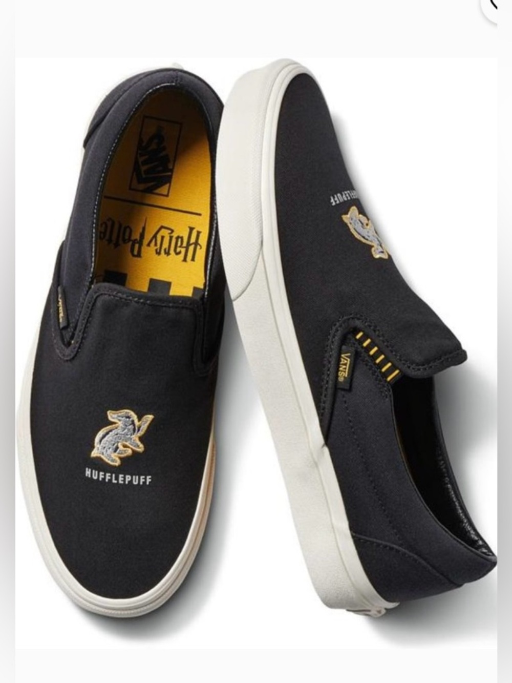 Vans x Harry Potter Limited Edition Hufflepuff Slip On Loafer Sneaker Shoe 6.5